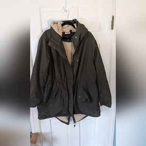 Champion Jacket PLUS 3xL Windbreaker Coat Full Zip Rain Hood Vented Womens